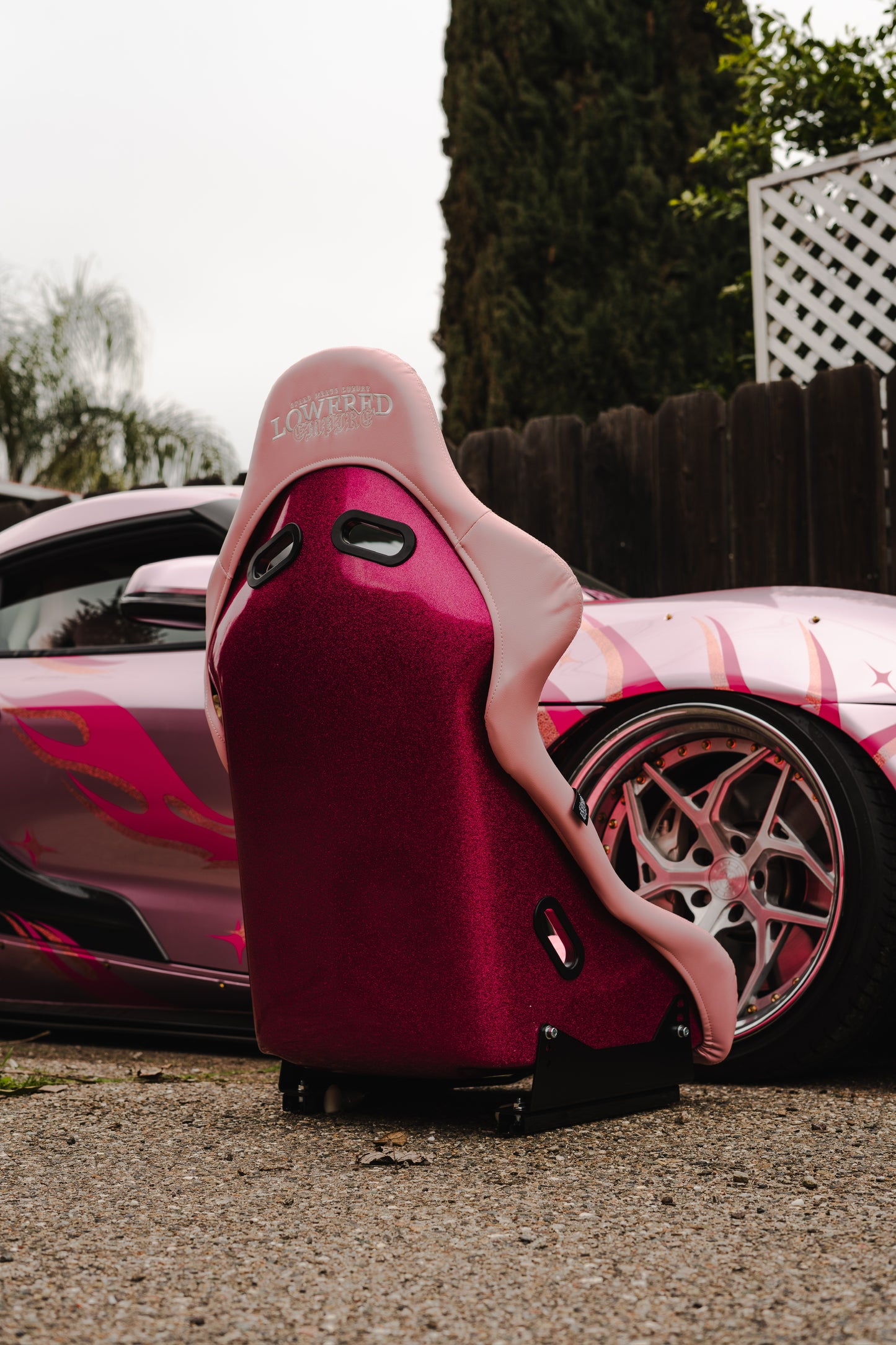 Cyber Pink Racing Seat – Glitter Finish | JDM Style Bucket Seat by Lowered Empire