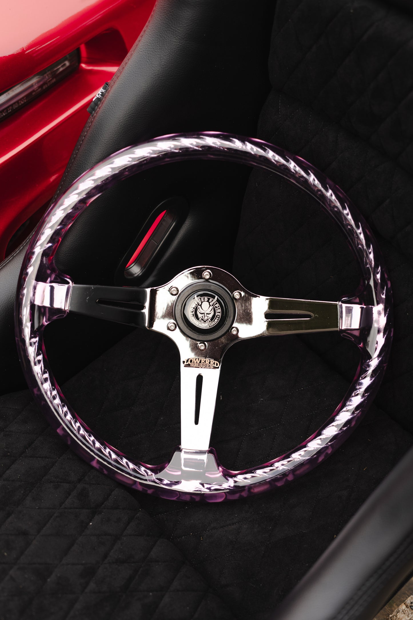 Purple Rider Rakkī JDM DR-1 Steering Wheel 350mm - Lowered Empire
