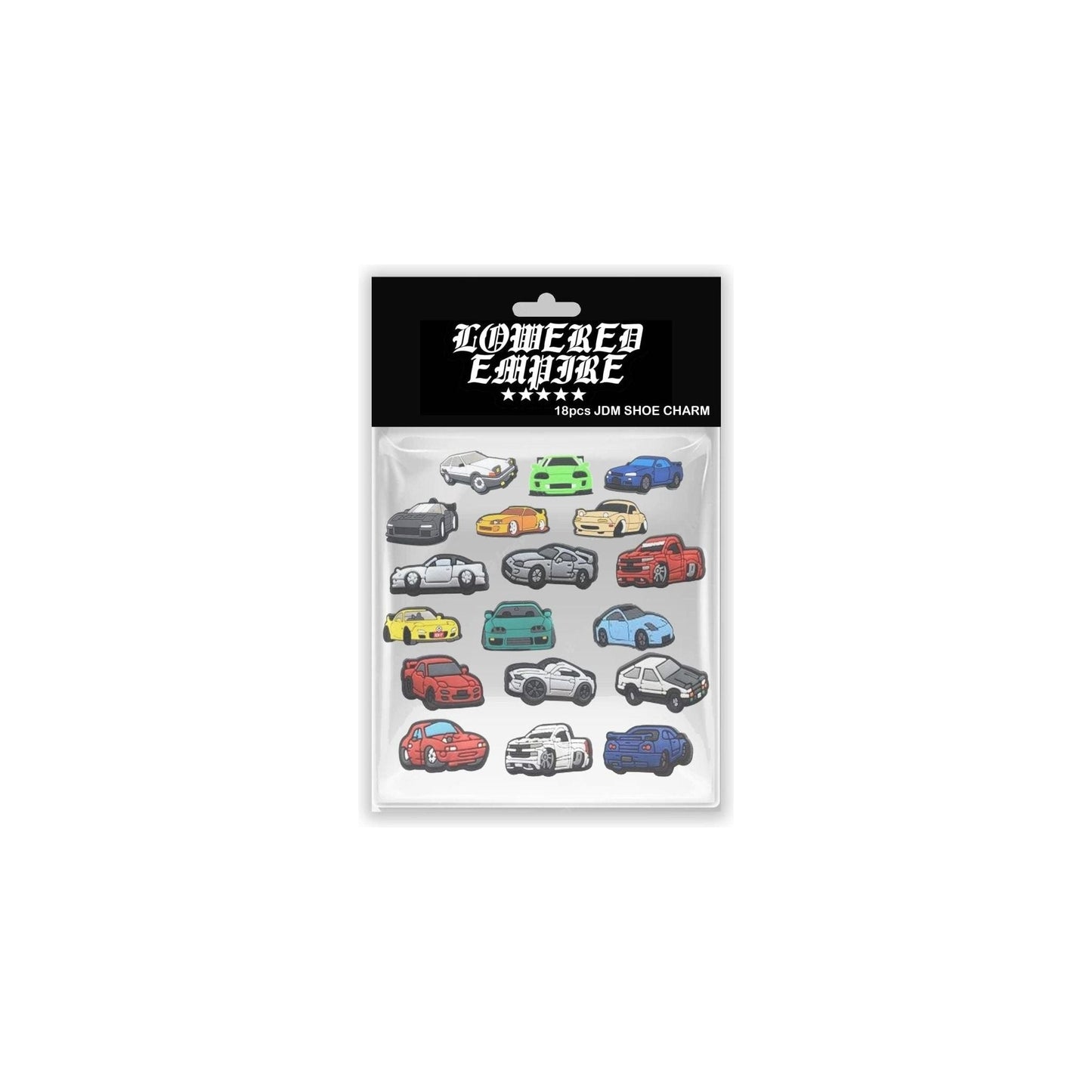 18PC Croc JDM Lowered Empire Charms - Loweredempire