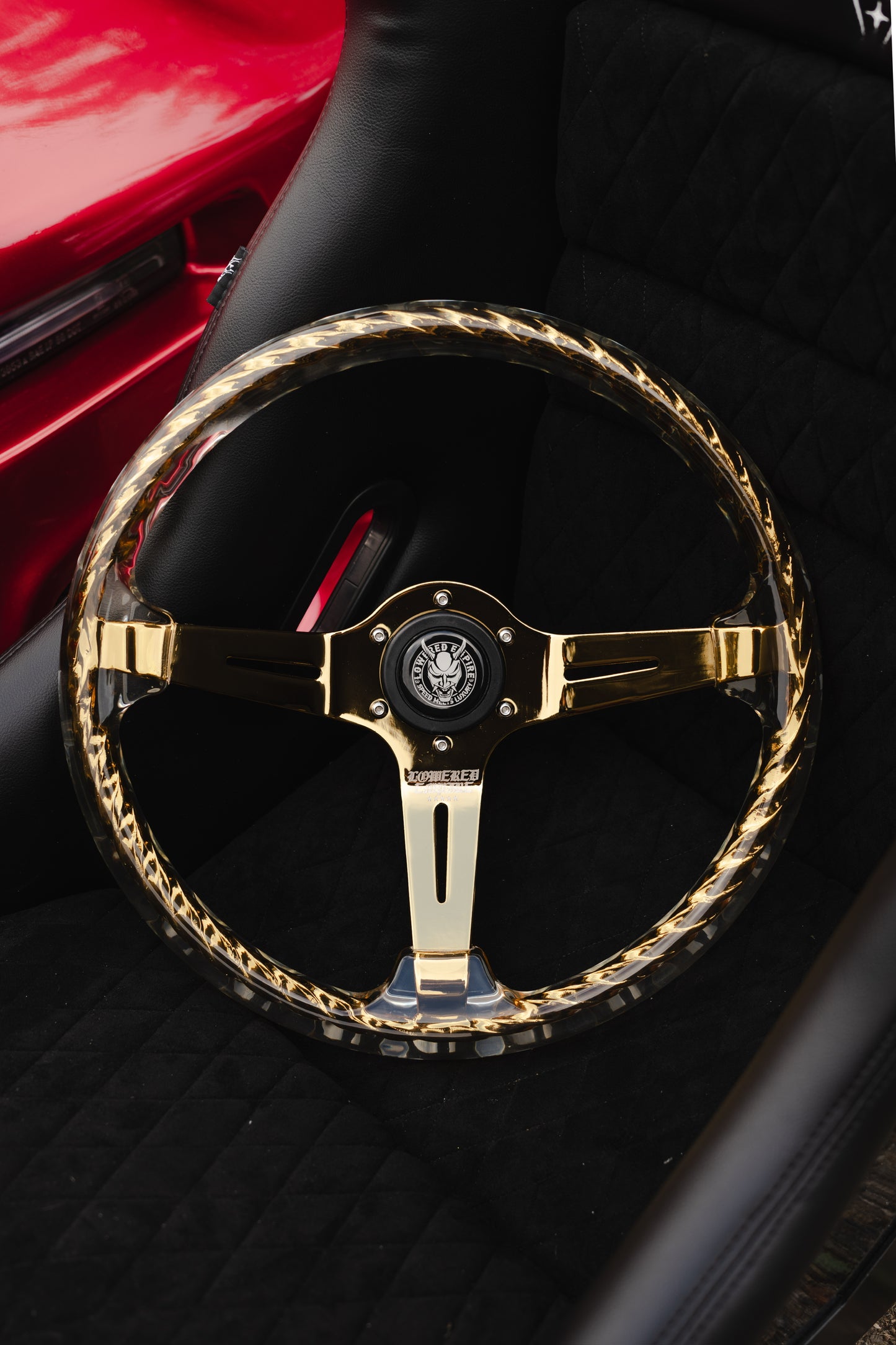 Gold Rider Rakkī JDM DR-1 Steering Wheel 350mm - Lowered Empire
