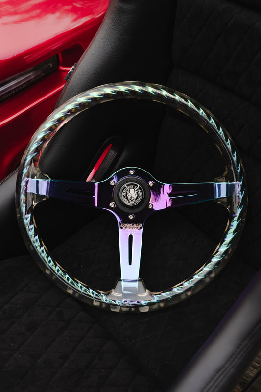 Limited Rainbow Rakkī JDM DR-1 Steering Wheel 350mm- Lowered Empire