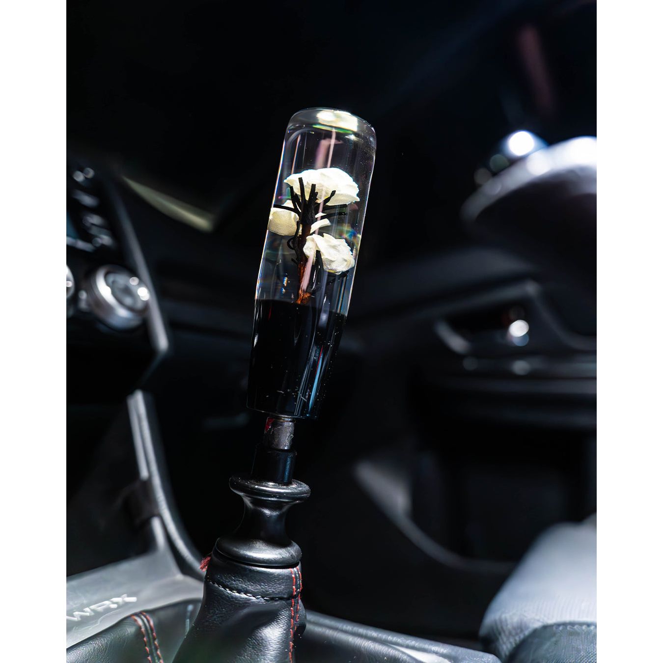 Killer White Roses Clear Roses Shift Knob