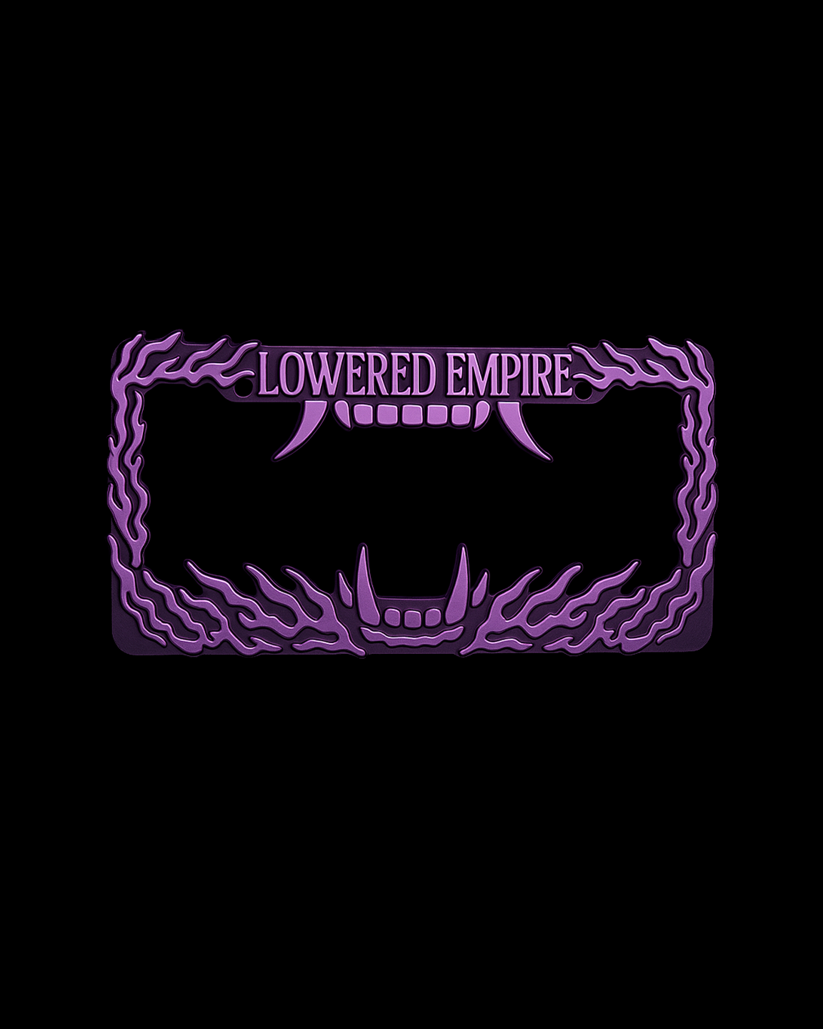 Purple Hannya License Plate Frame