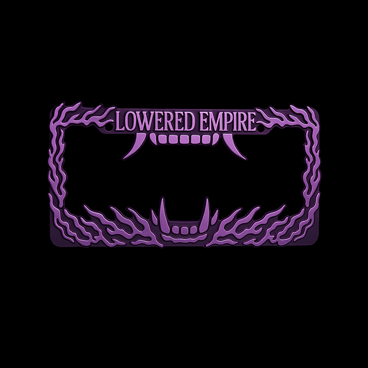 Purple Hannya License Plate Frame