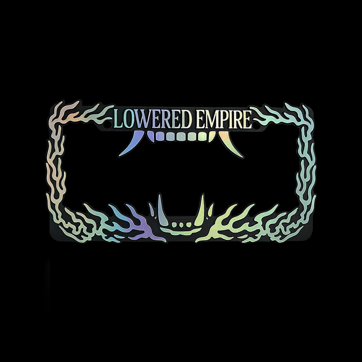 Hannya Flames License Plate Frame