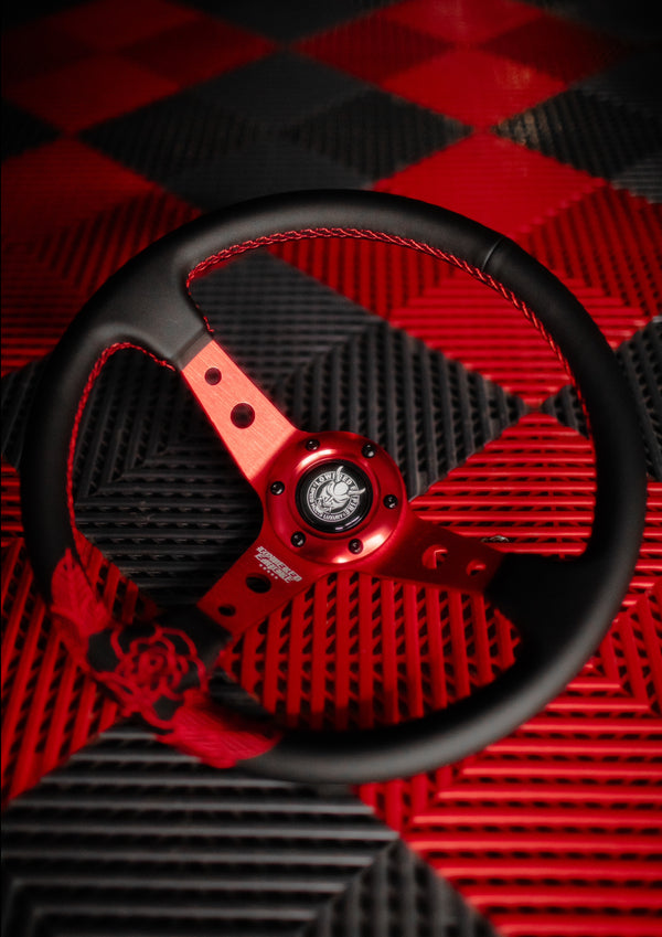 Killer Red Roses Steering Wheel