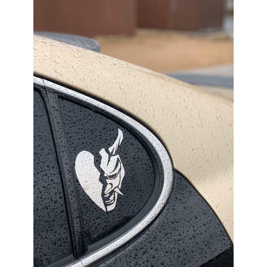 5" Broken Heart Oni Mask Decal Pack of 2 - Loweredempire