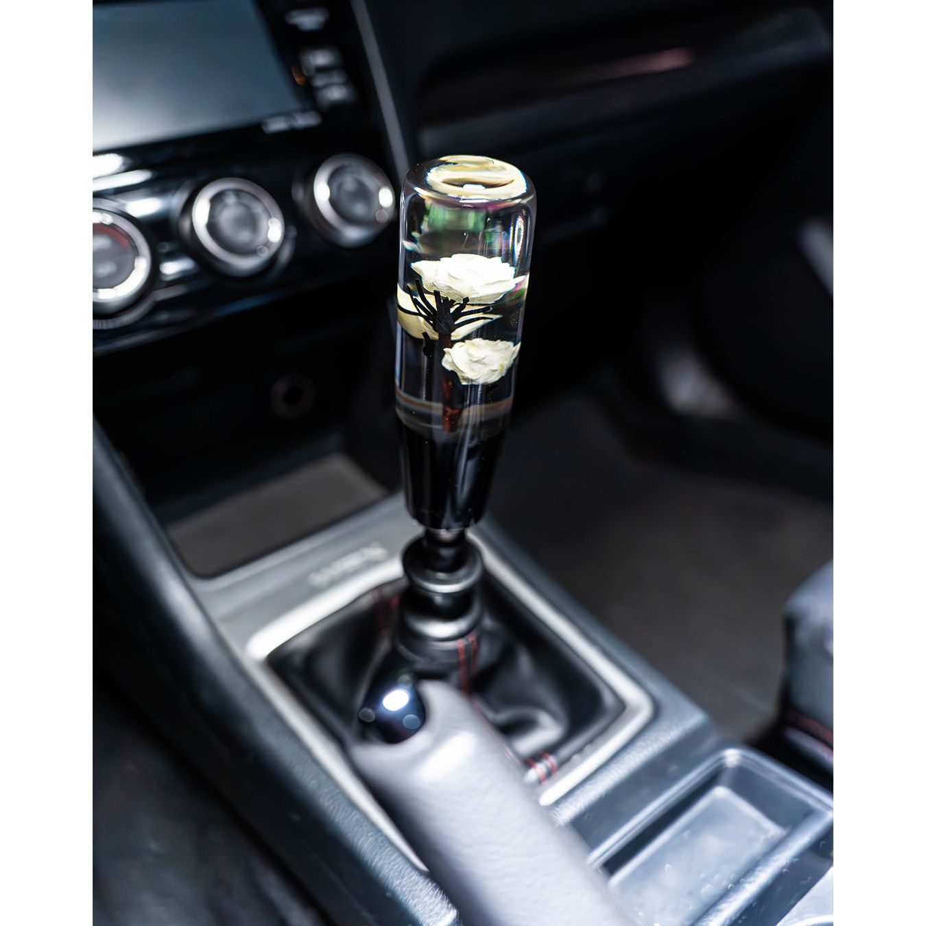 Killer White Roses Clear Roses Shift Knob