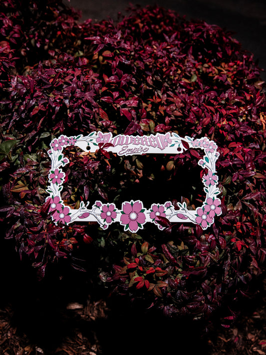 Sakura Flowers License Plate Frame