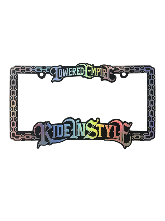 Holographic Ride In Style License Plate Frame