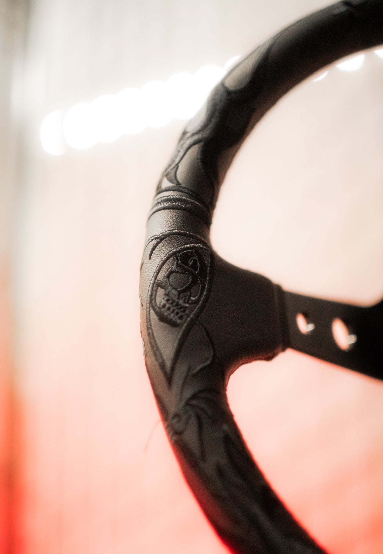 The Black Reaper Steering Wheel Premium Leather