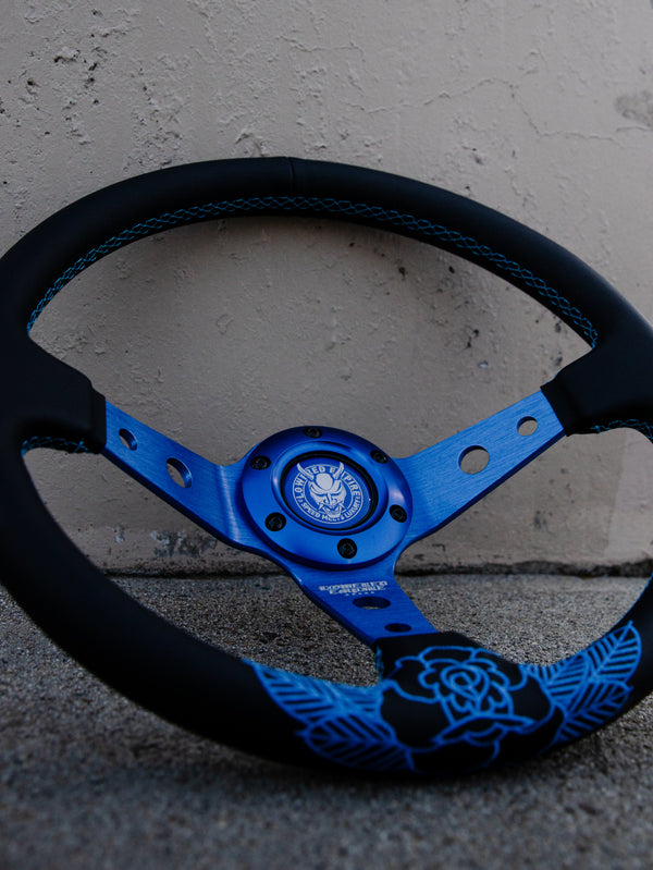Teal Blue Rose Steering Premium