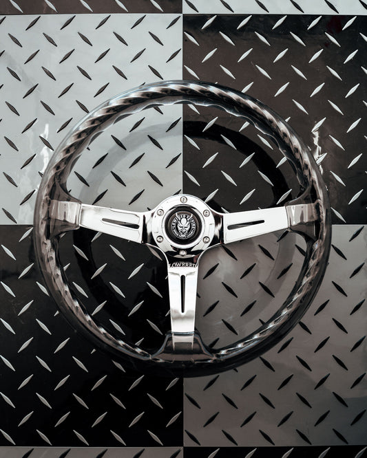 Black Rider Rakkī JDM DR-1 Steering Wheel 350mm - Lowered Empire
