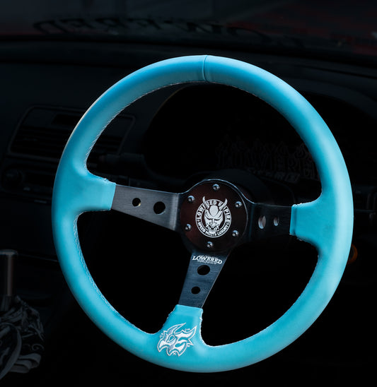 Tiffany Blue Pastel Steering Wheel Collection 350mm PC-5 - Lowered Empire