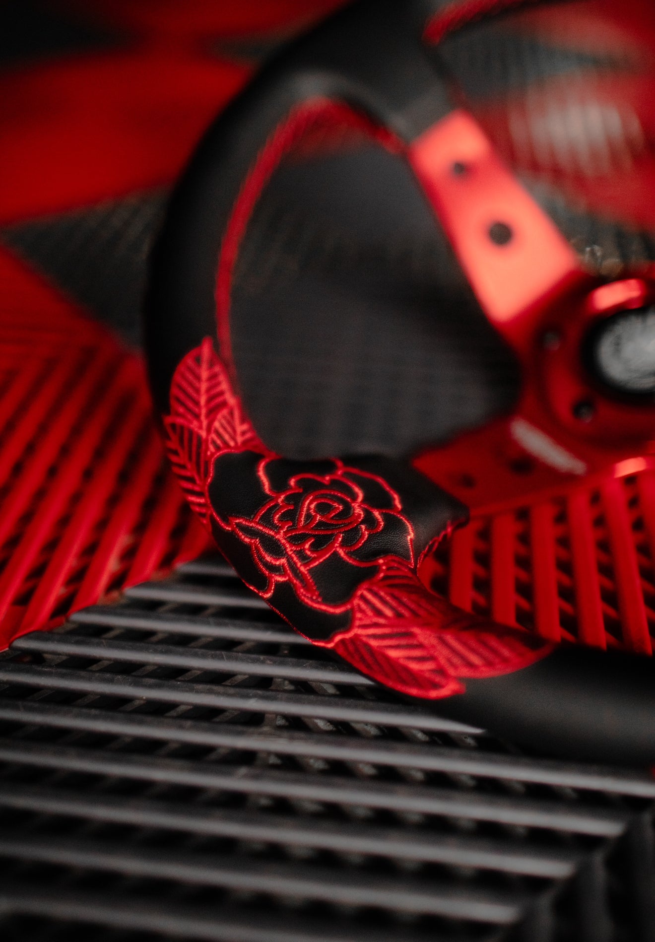Killer Red Roses Steering Wheel
