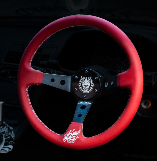 Deep Red Pastel Steering Wheel Collection 350mm PC-4