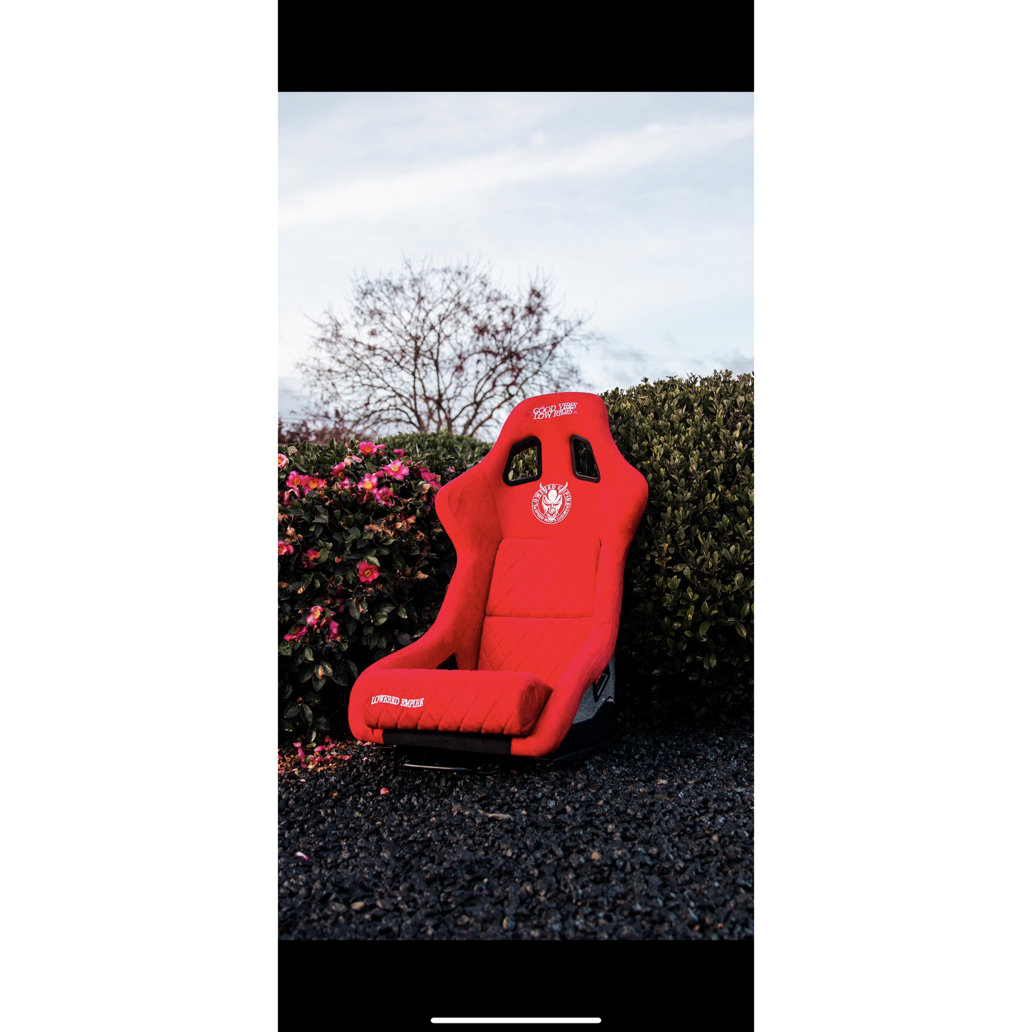 Red Lowered Empire Bucket Seats