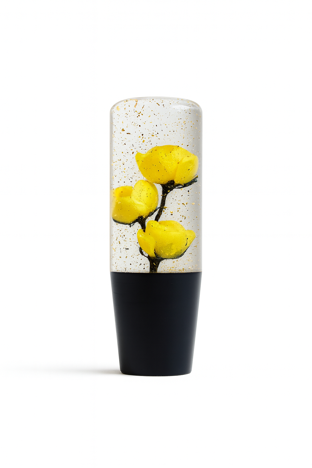 Yellow Clear Roses Shift Knob