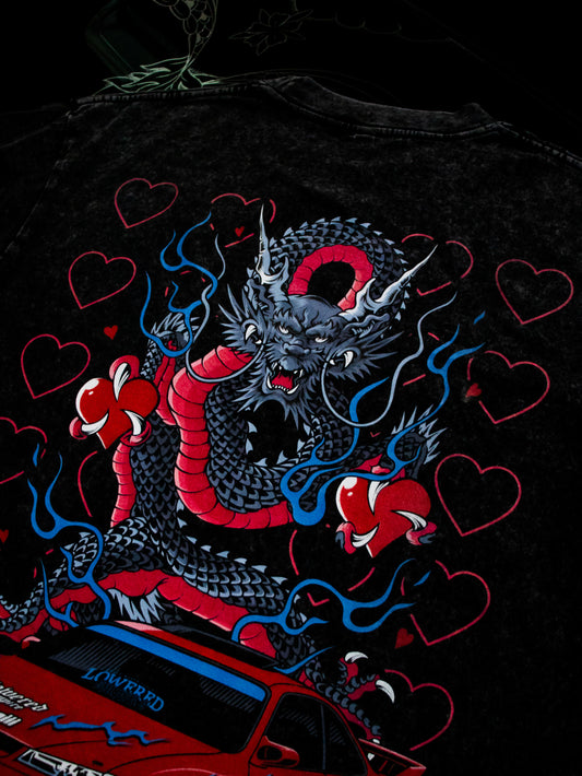 Valentines Fast Lane Vibes: Acid Wash Graphic Tee