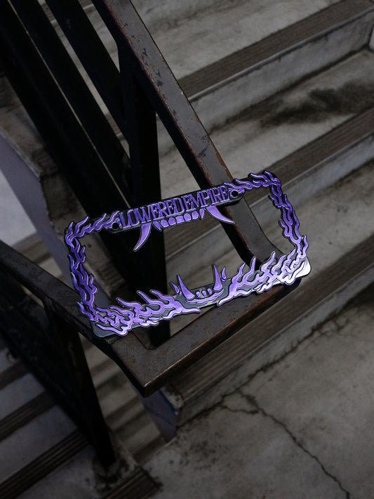 Purple Hannya License Plate Frame