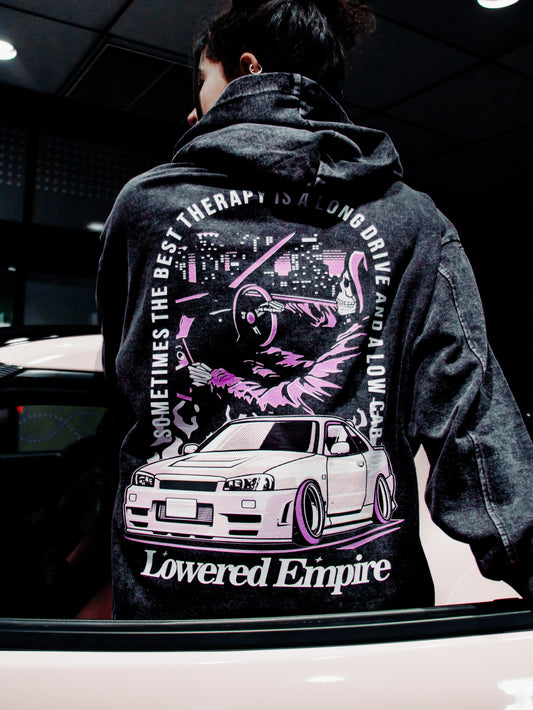 Therapy NightsAcid Wash Premium Hoodie