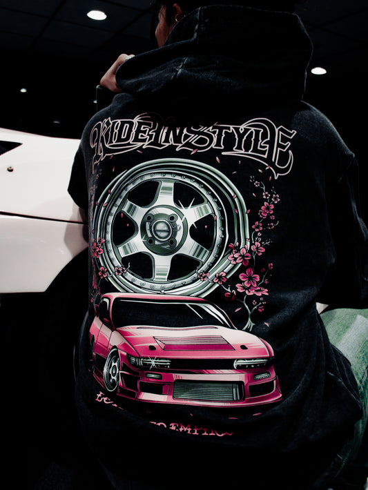 Ride In Style Acid Wash Premium Hoodie