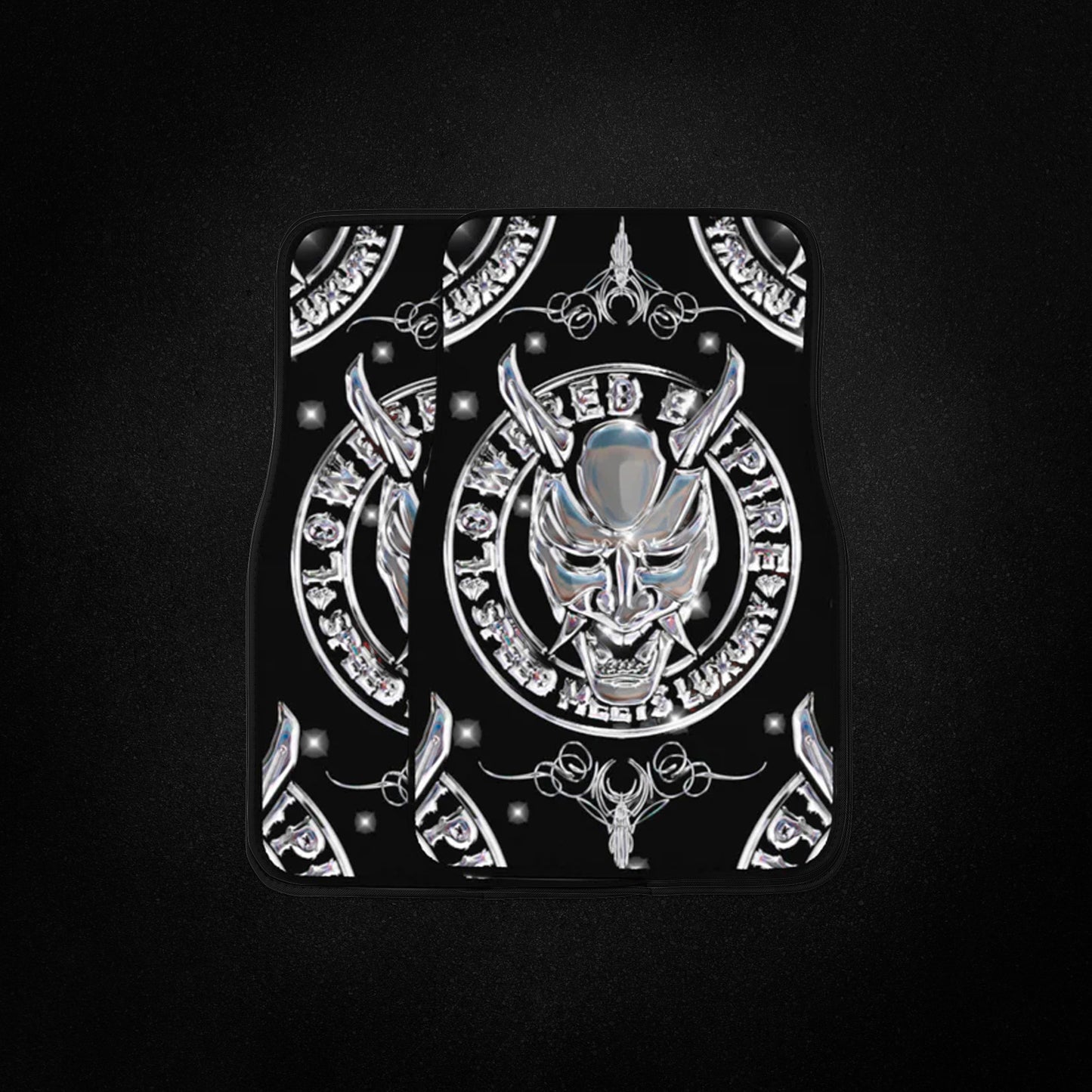 Chrome out OG Logo Floor Mat x2 Pair.