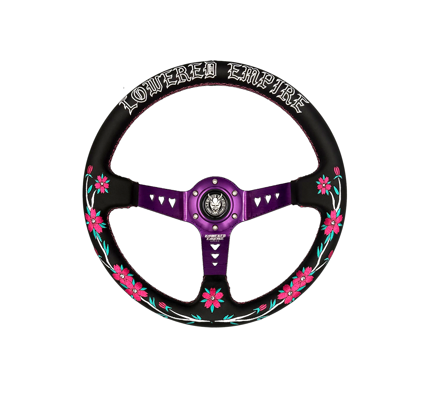 Black/Purple Sakuras In The Sky SK-2 Steering Wheel 350mm