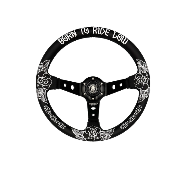 Killer Roses Traditional Design Steering Wheel
