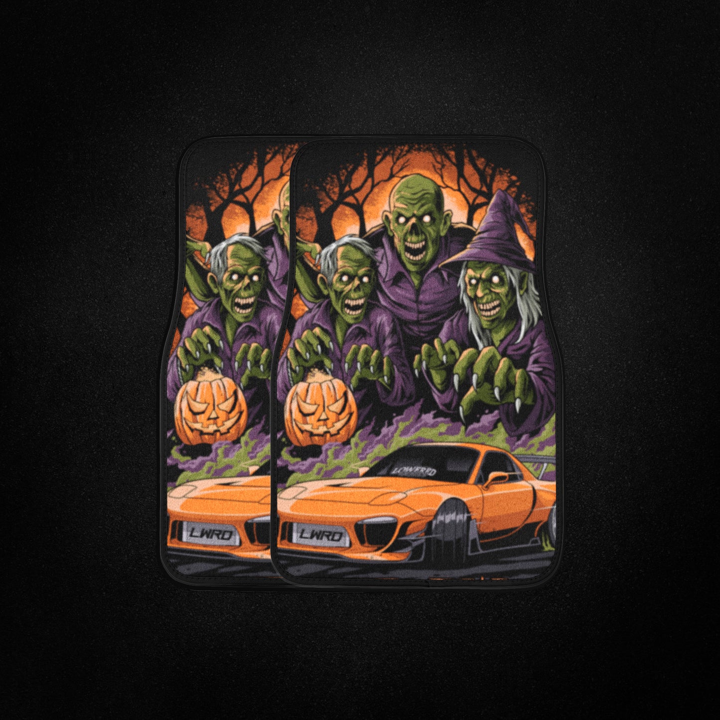 Halloween Treat or Drift Floor Mats