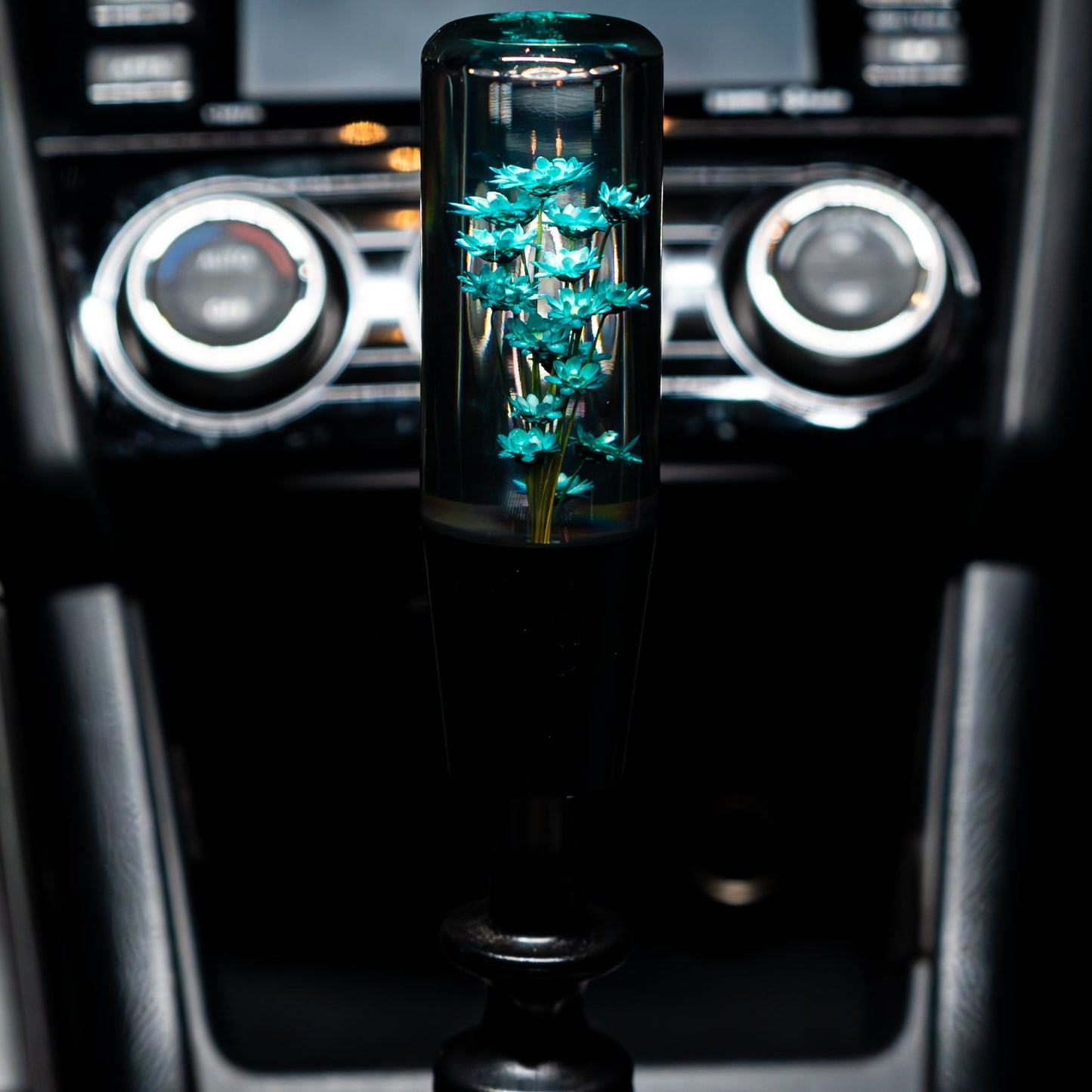 Evermint Blossom Clear Flower Shift Knob | Universal Manual Car Shifter - Accessories