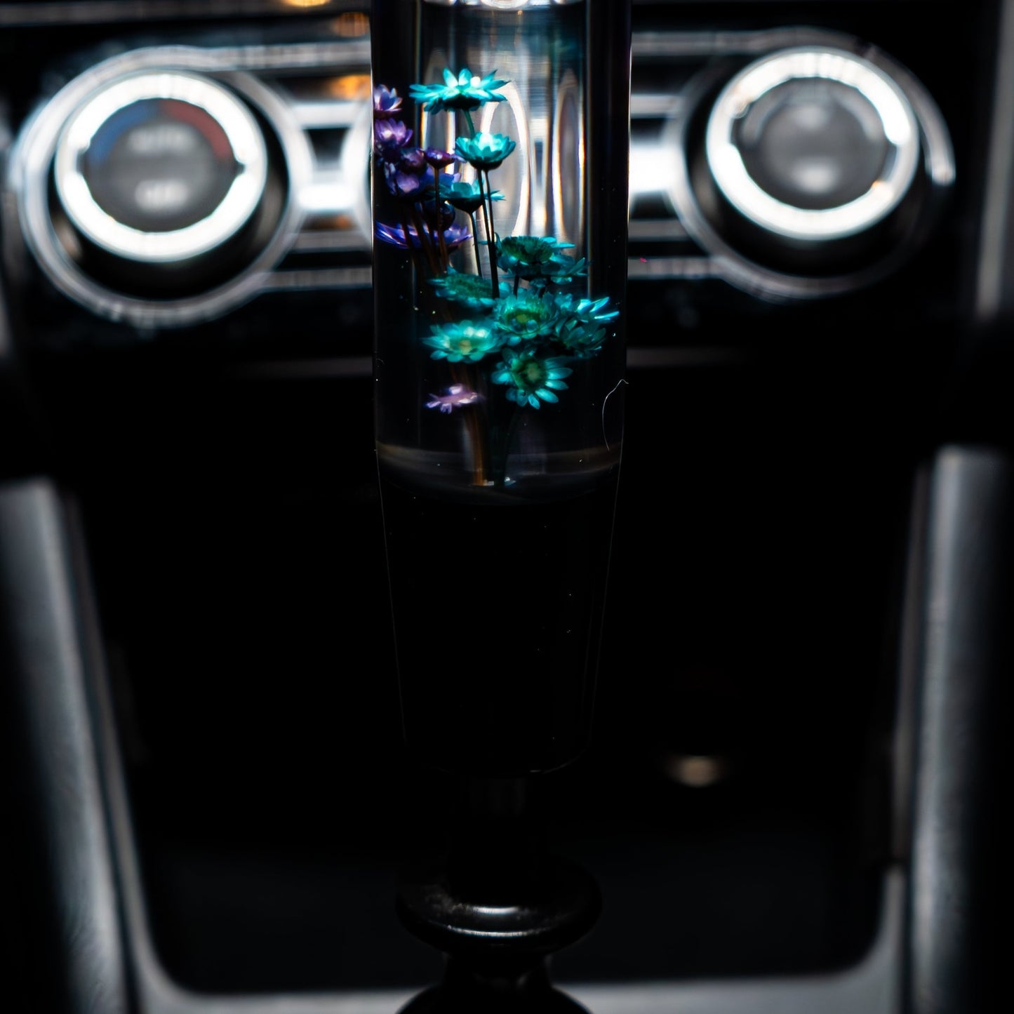 Floral Dream Clear Flower Shift Knob 6’’ | Universal Manual Car Shifter - Accessories