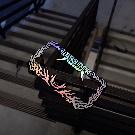 Hannya Flames License Plate Frame