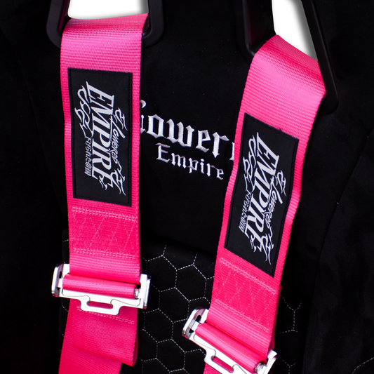 Lowered Empire Flamed Harness Belt- Pink- Pre order - 2