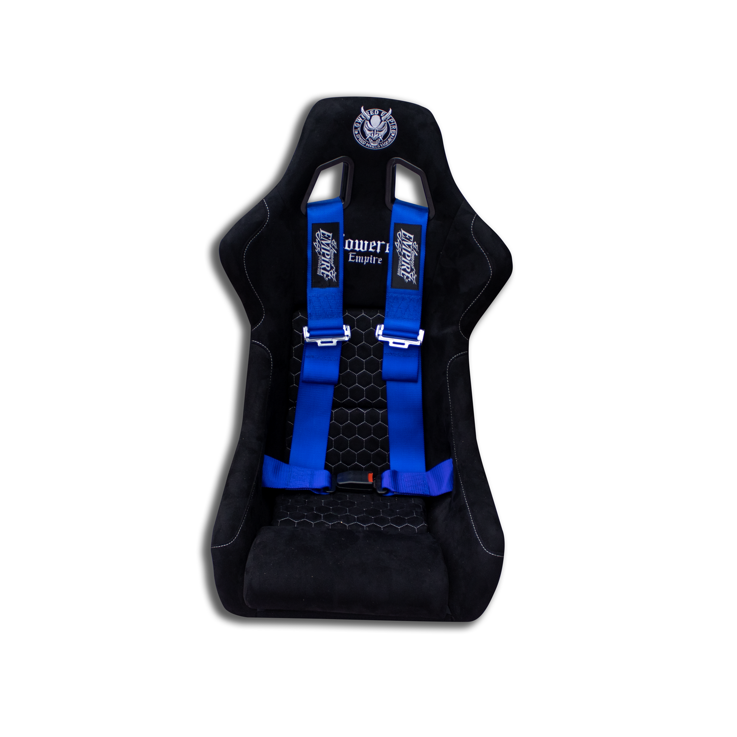 Lowered Empire Flamed Harness Belts- Blue - Driver Only