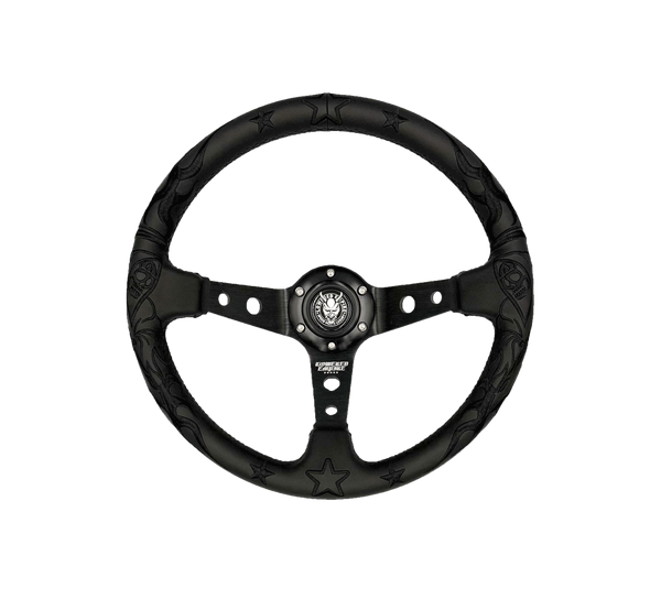 The Black Reaper Steering Wheel Premium Leather