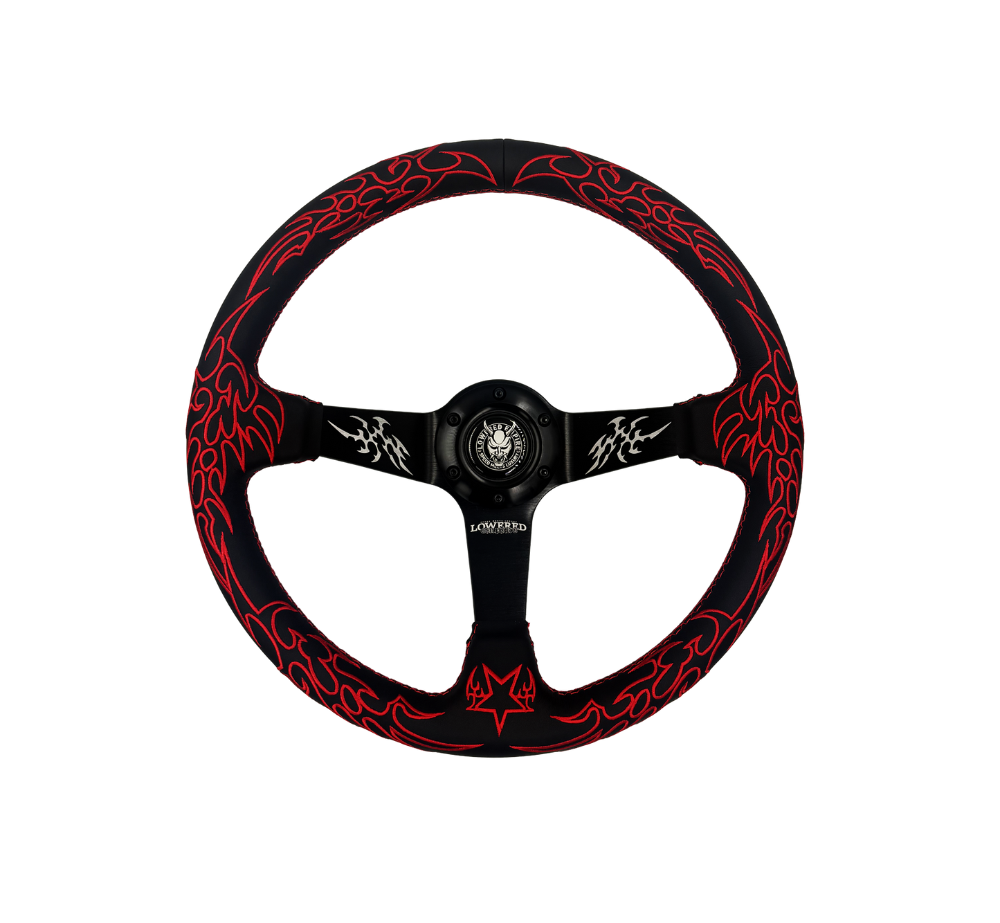Red Cybersigilism Street CS-5 Steering Wheel 350mm