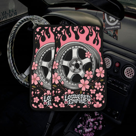 Sakura Flower Pair Premium Car Carpet Floor Mats