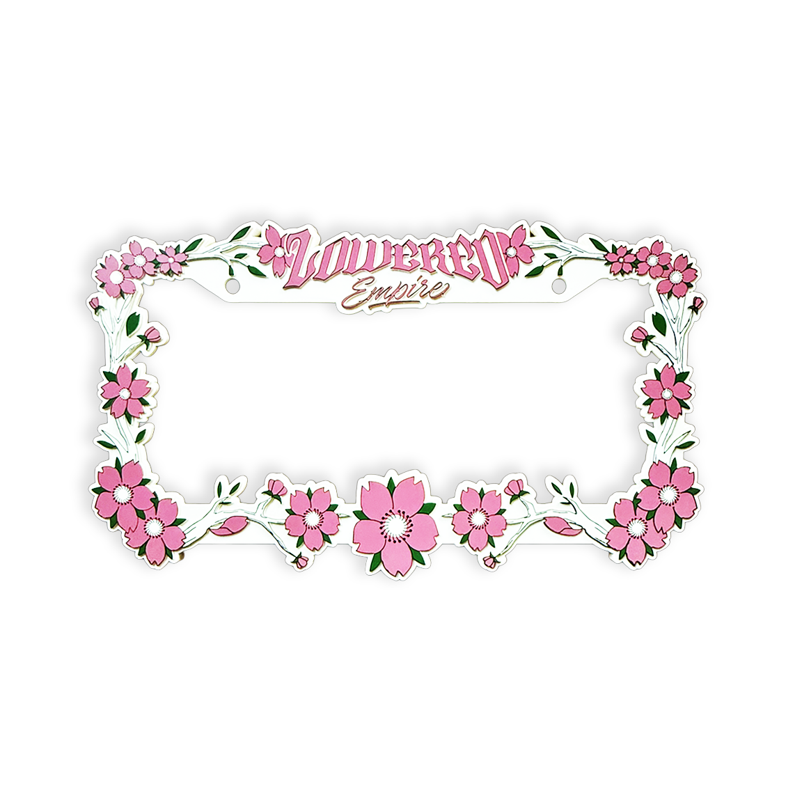 SOLD〜＊桜色　レースフレームタッセル＊〜 Sakura Flowers License Plate Frame – Loweredempire