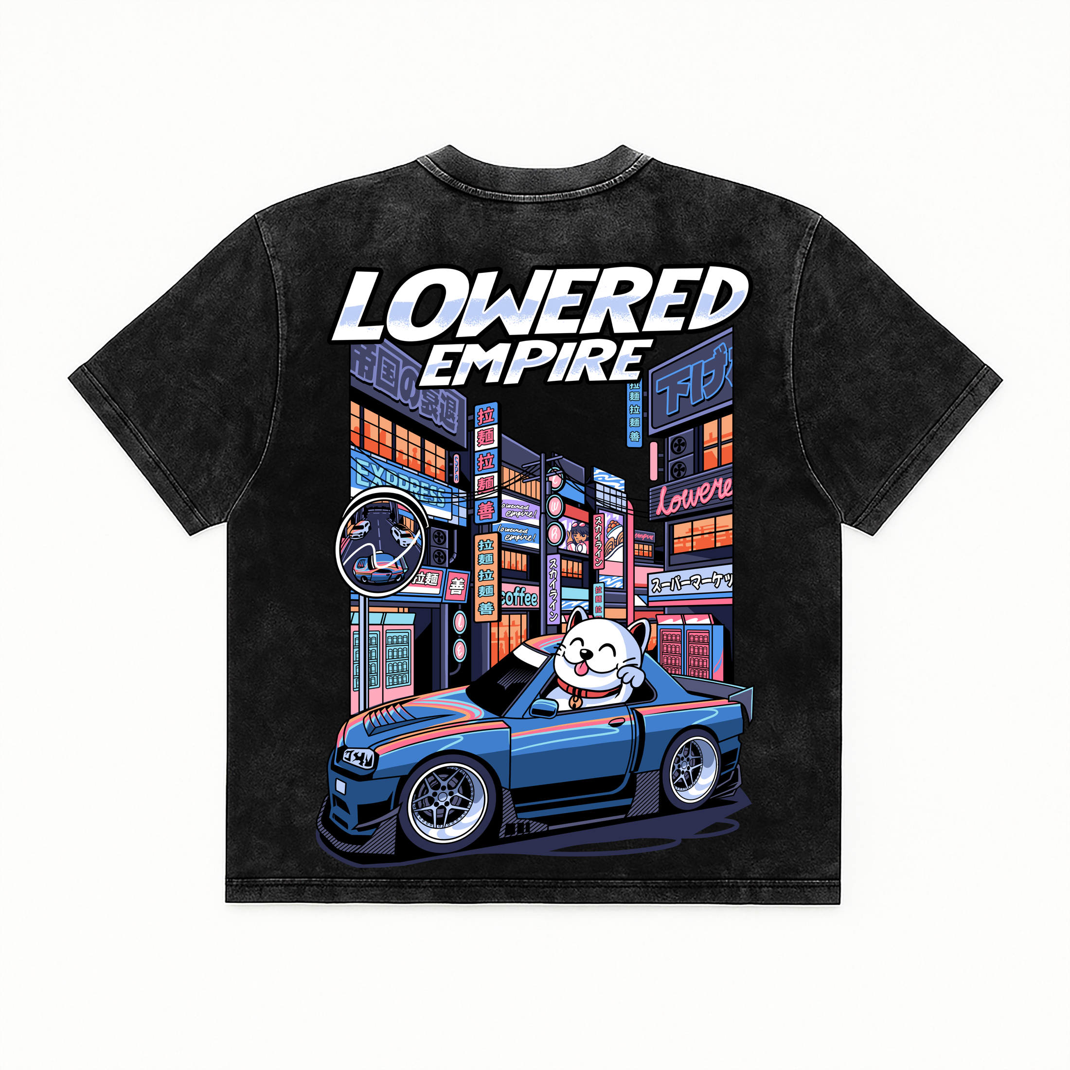 バンタンのグッズ The Lucky Cat R34 Vintage Wash Midweight Tee – Loweredempire