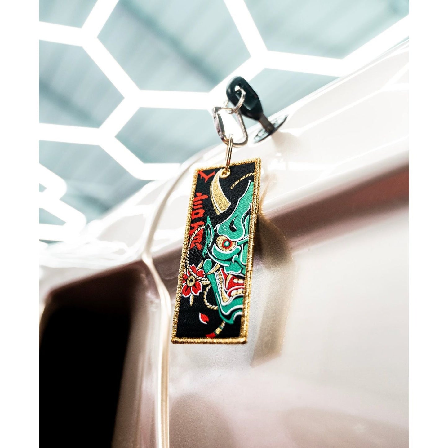 Traditional Gold Hannya Mask Key Tag