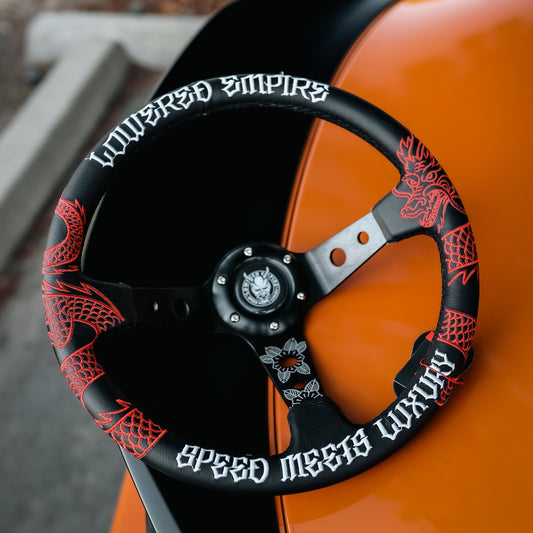 Traditional Japanese Dragon JD-1 Steering Wheel Alcantara 350mm - Steering wheels