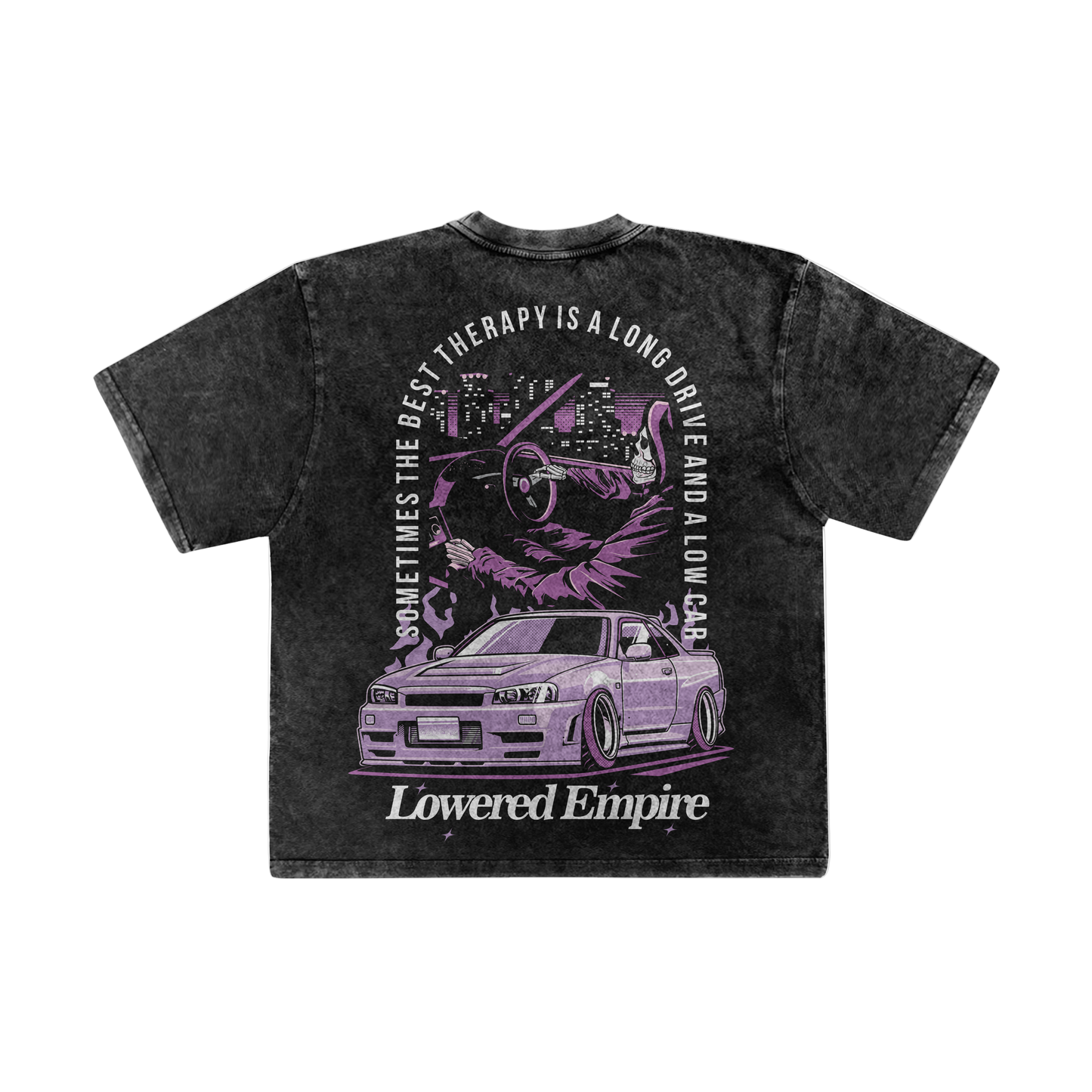 Therapy Night Drives Acid Wash Premium Tee