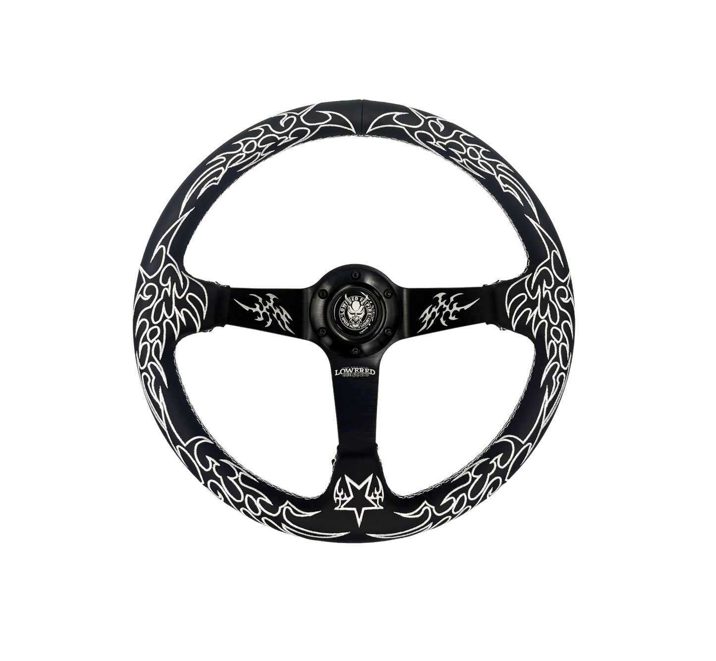 White Cybersigilism Street CS-1 Steering Wheel 350mm