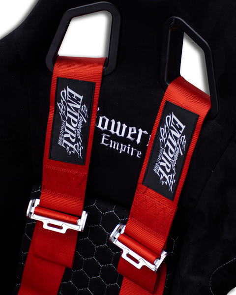 Lowered Empire Flamed Harness Belt- Red