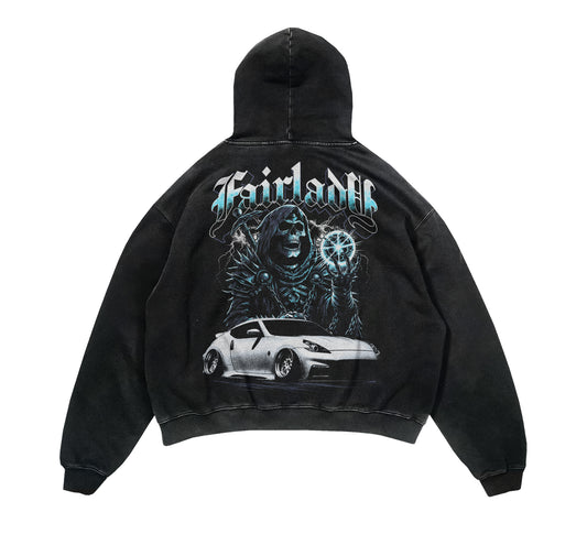 Fairlady Z Acid Wash Vintage Hoodie – Lowered Empire