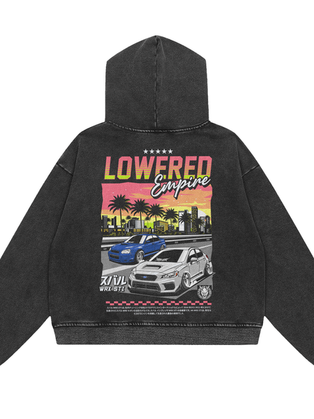 Sunset Drives Premium  Heavyweight Hoodie