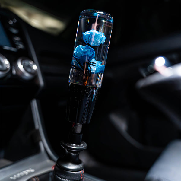 Blue Clear Roses Shift Knob