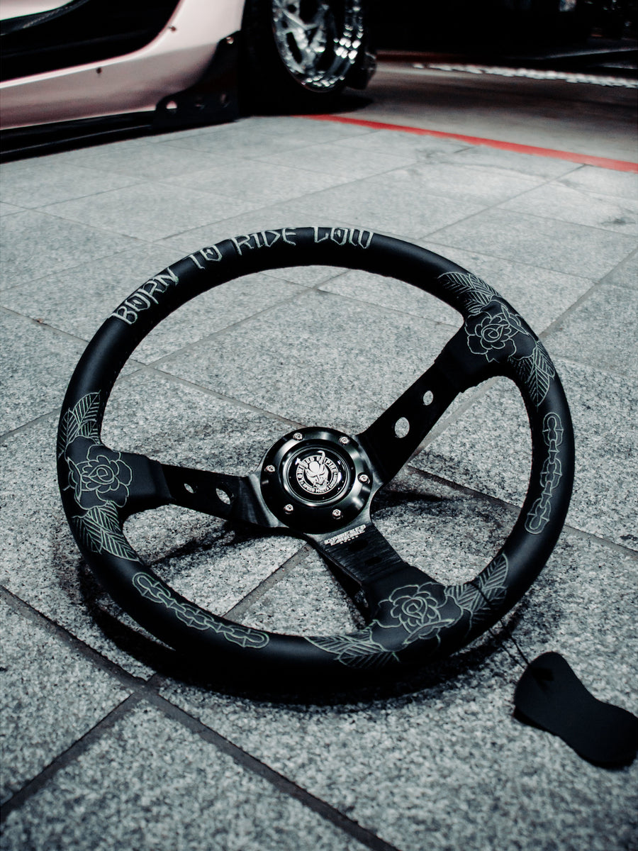 Limited Black Killer Roses 330mm Steering Wheel-