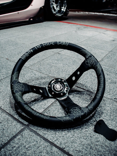 Limited Black Killer Roses 330mm Steering Wheel-